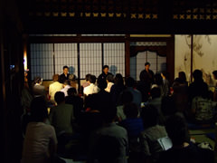「笹の露」左から菊央雄司、岡村慎太郎、藤原道山